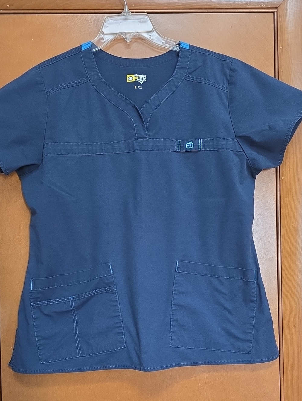 Women's Wonder FLEX Navy Blue Medical Scrub Top